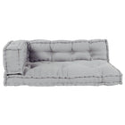 Modular sofa 3 pcs Grey 120 x 80 x 38 cm Fabric