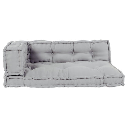 Pallet Sofa Kussen Met Arm- En Rugsteun - Stof Grijs 3x kussens