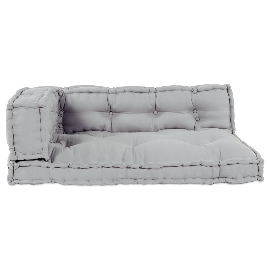 Pallet Sofa Kussen Met Arm- En Rugsteun - Stof Grijs 3x kussens
