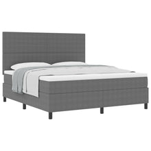 Boxspringbed Met Matras Donkergrijs Super King Korduroystof