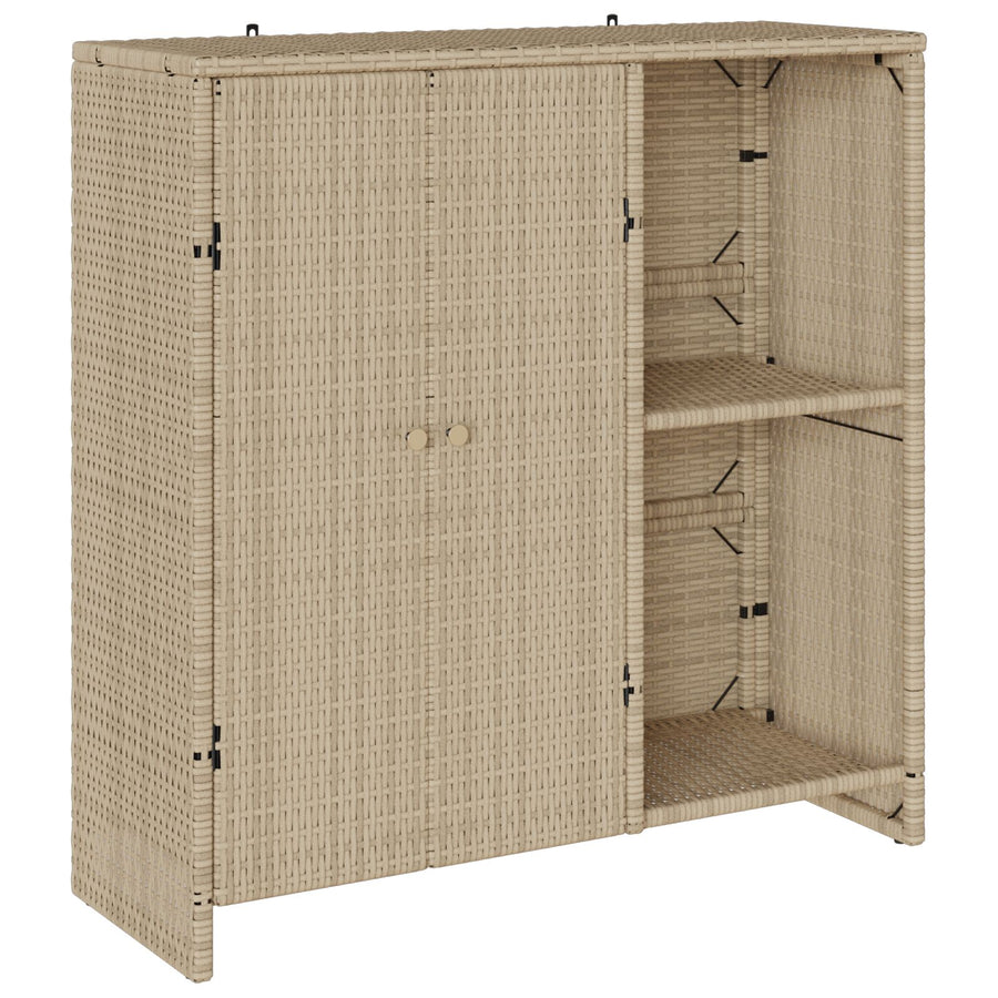 Opbergkast 100X36X102 Cm Rattan Beige
