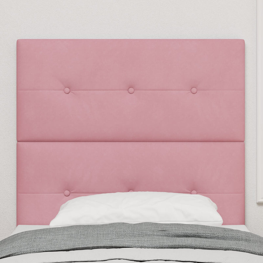 Hoofdbord Met Knopen Fluweel Roze 100 cm Hoog hoofdeinde