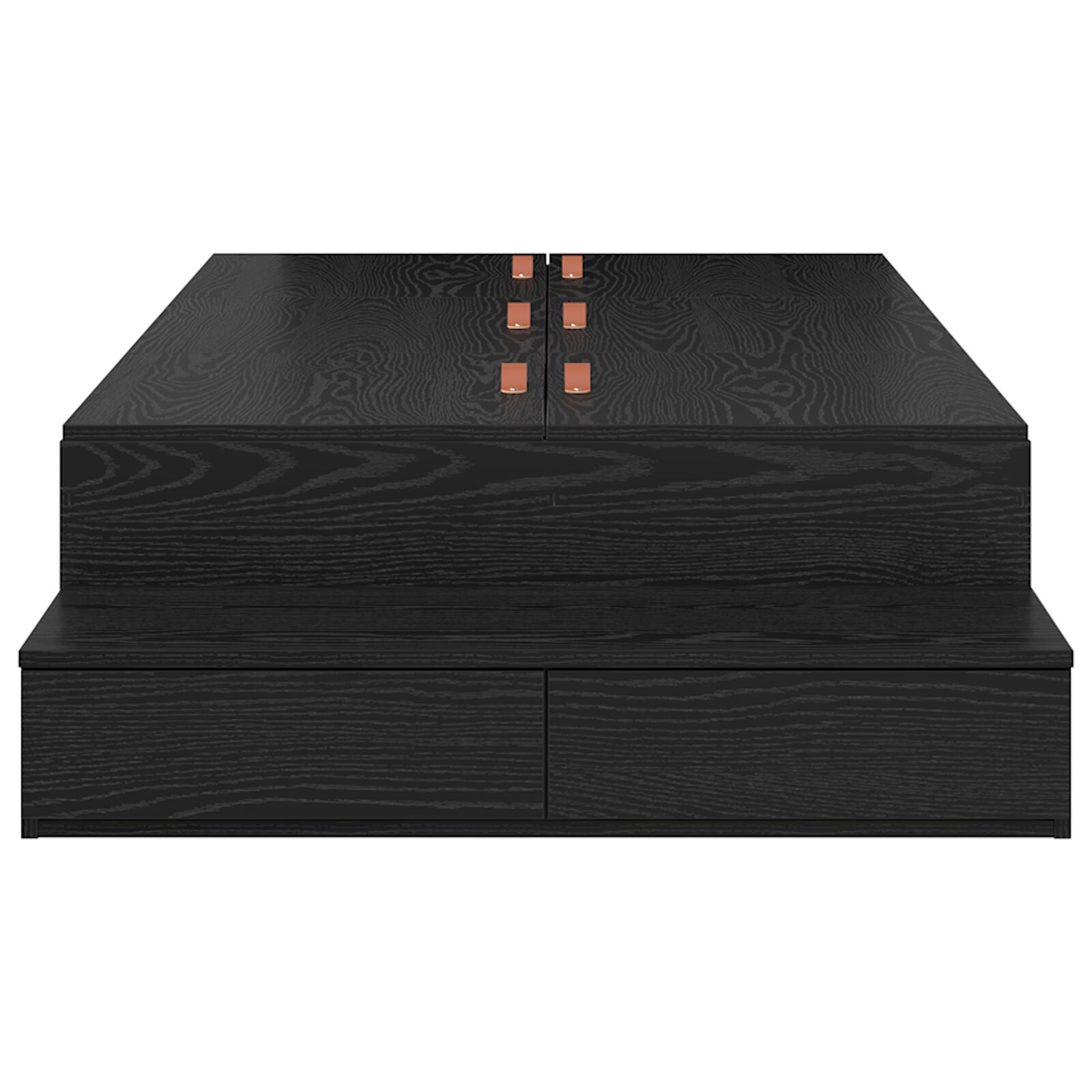 Opbergbedframe Zwart Eiken Gemaakt Hout 236,5 X 100 X 31,5 Cm Artisanaal Eiken
