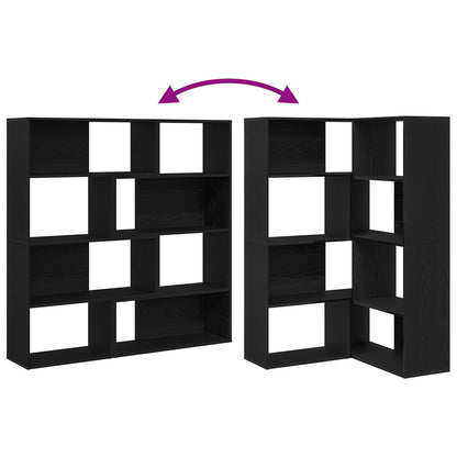 Hoekkast Zwart Eiken 140X30X140 Cm Geperst Hout