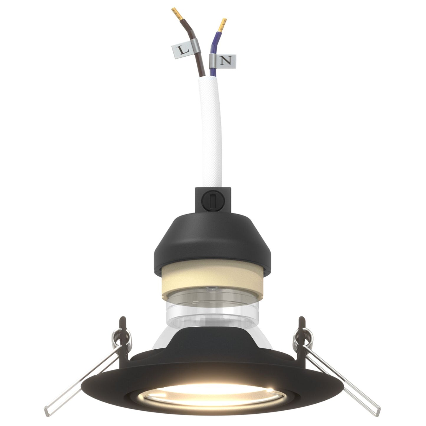 Lampen Set Van 12 Kunststof, Metaal 9 Cm Zwart