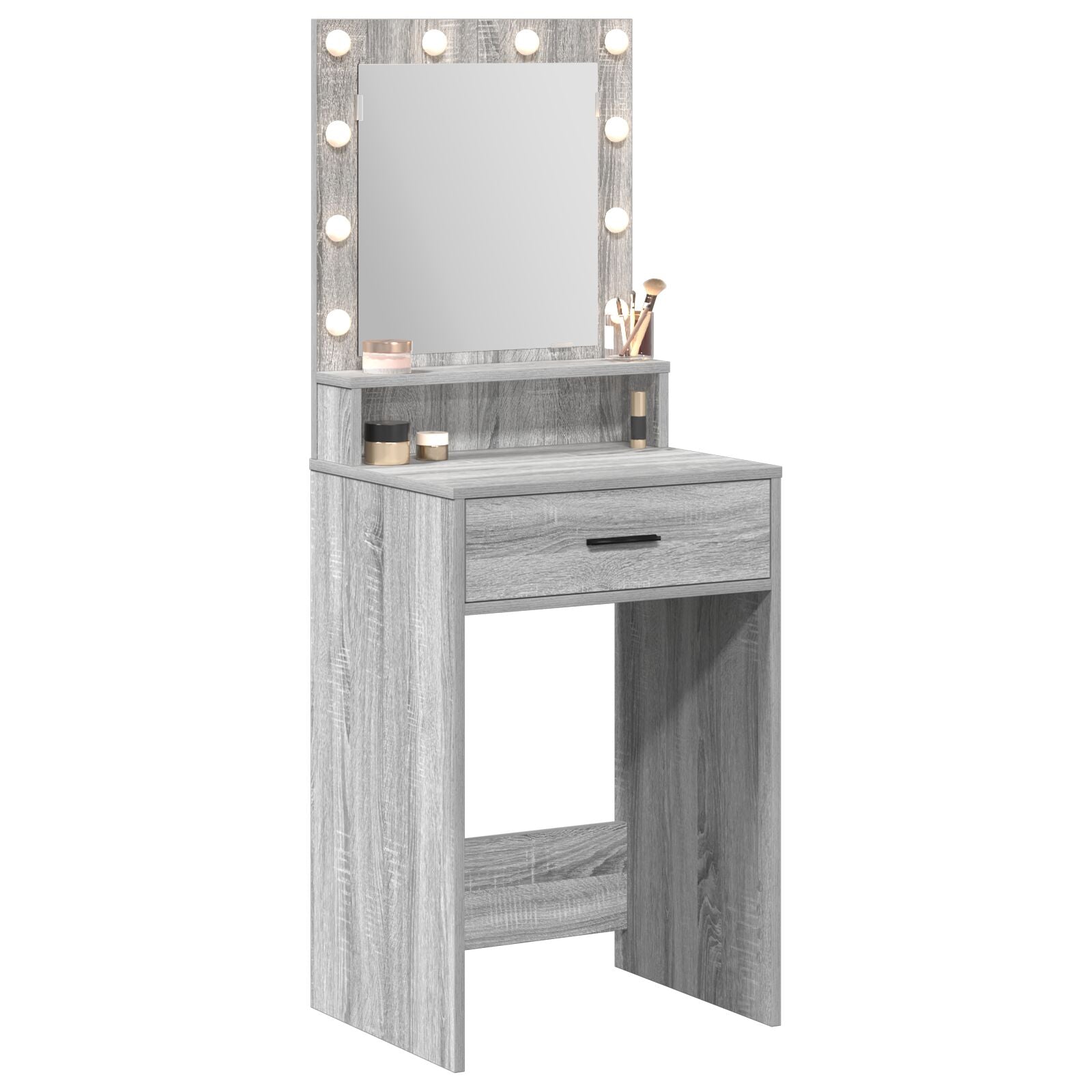 Kaptafel Met Led-Lampen 50 x 41 x 135 cm Grijs sonoma