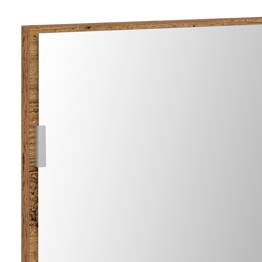 Badkamerspiegelkast Met Led-Verlichting Oude Hout 80X37 Cm