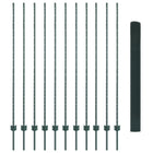Fence with Pole Green 1.6 x 25 m Steel and PVC