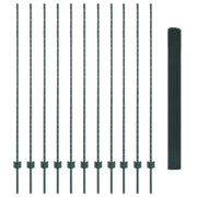 Draadhek 1.6x25 m groen met 11 U-palen staal