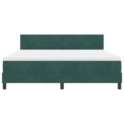 Boxspringbed Met Matras Donkergroen Super King Velvet Blauw