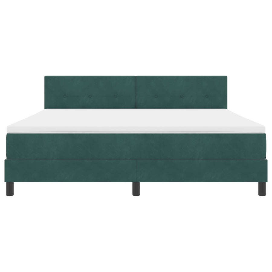 Boxspringbed Met Matras Donkergroen Super King Velvet Blauw