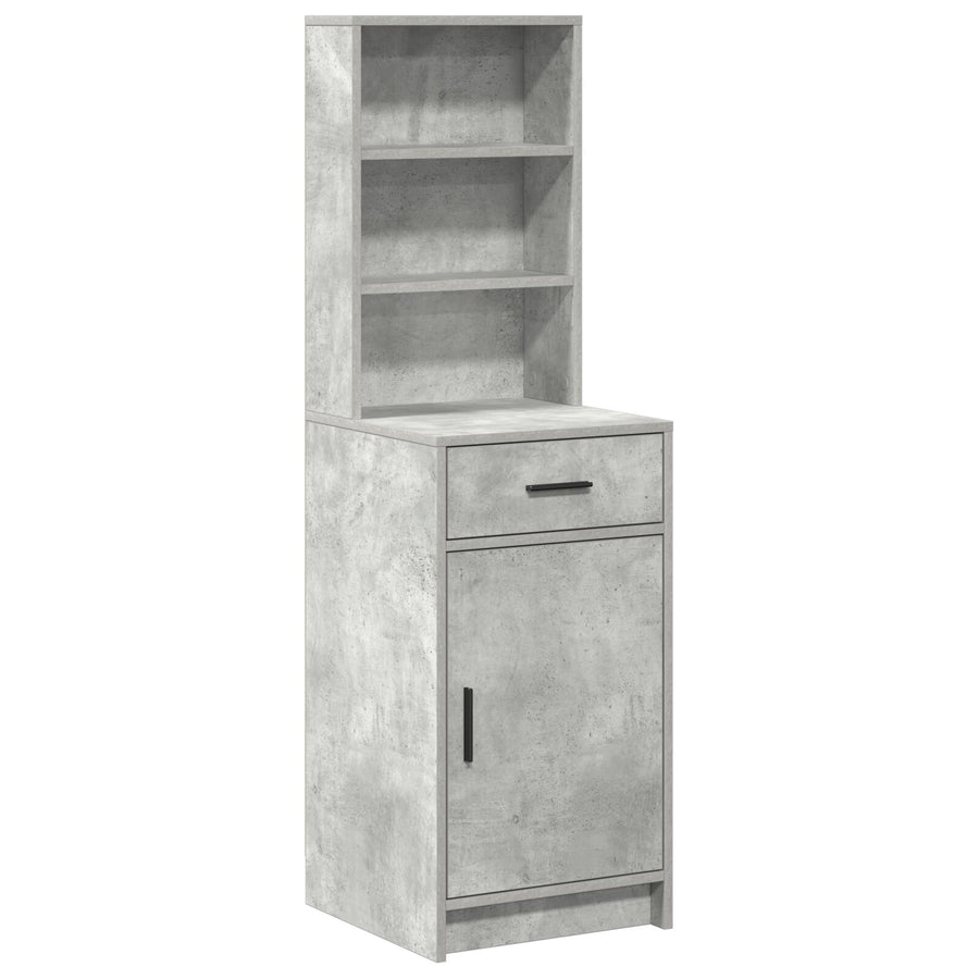 Hoge Kast 40X41X135 Cm Bewerkt Hout Beton grijs