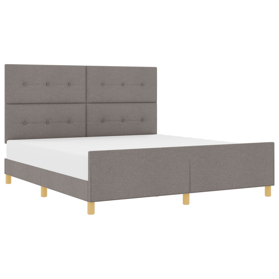 Bedframe Taupe 180X200 Cm Stof Crème