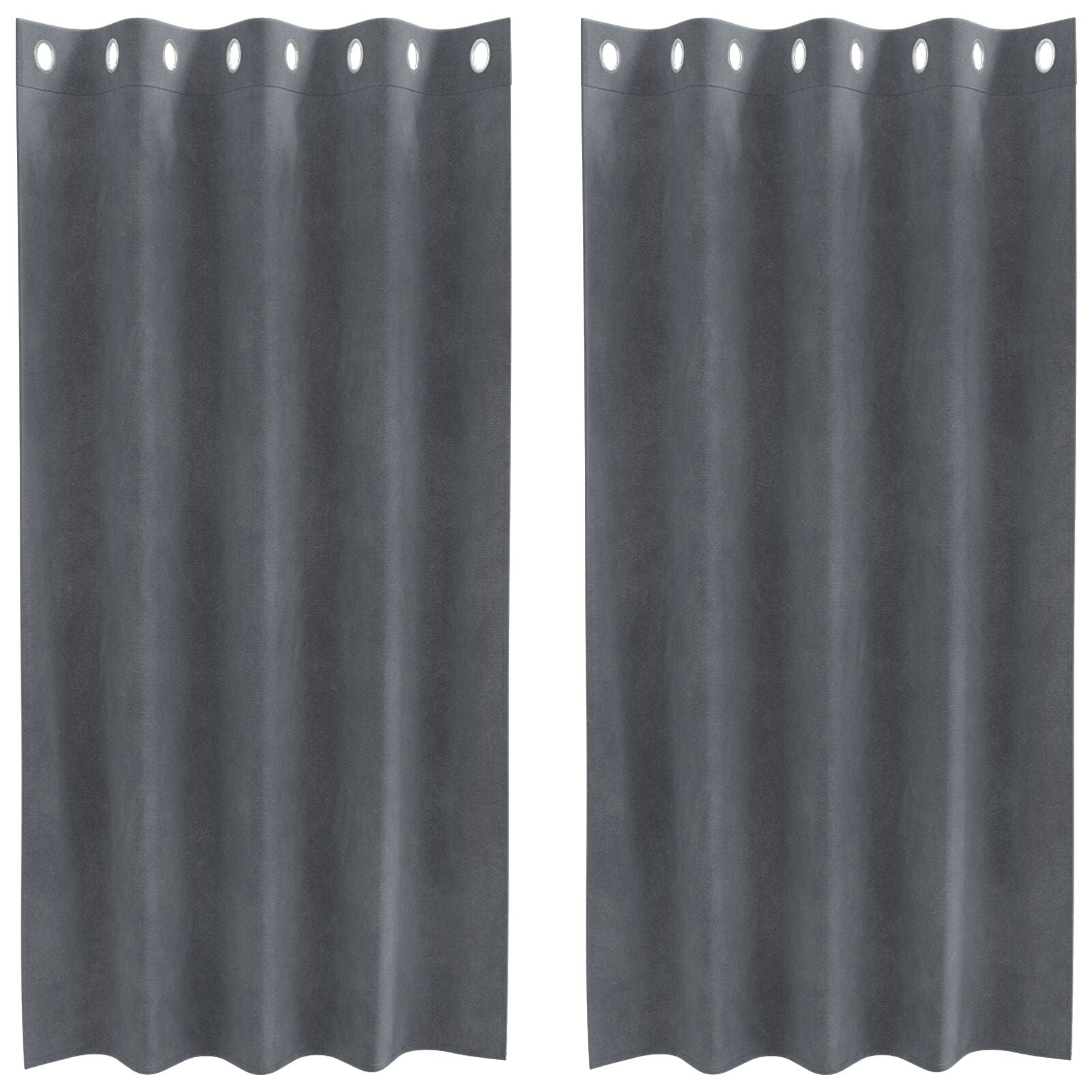 Blackout Gordijnen 2 Stuks Fluweel Super Lichtgrijs 140 x 175 cm met oogjes