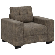 Sofa Chair with cushion Dark Grey Faux Leather
