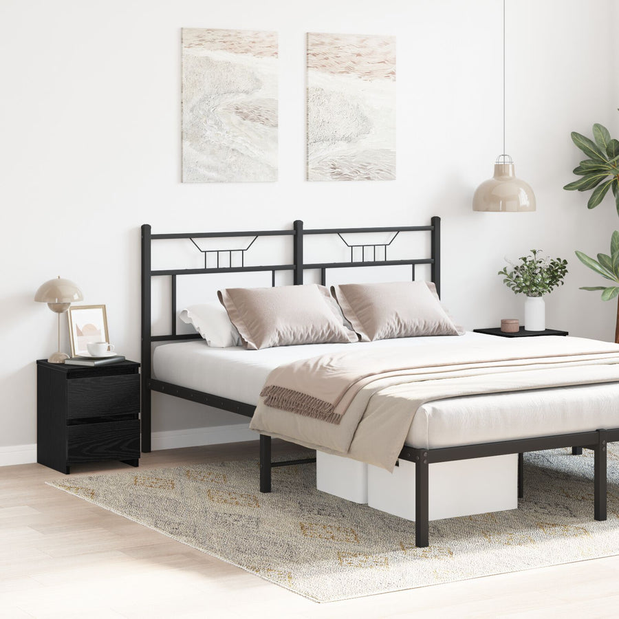 Nachtkastjes Met Lades 2 Stuks 30X30X40 Cm Zwart eiken