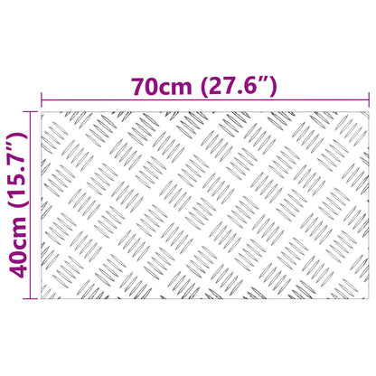 Aluminium Antislip Platen 4 Stuks 70X40 Cm 70 x 40 x 0.3 cm Rechthoekig