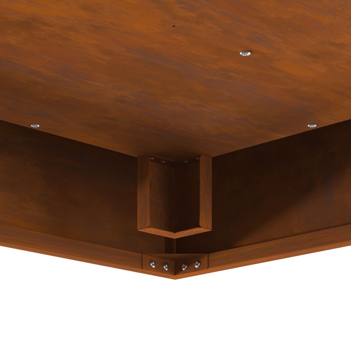 Vuurkorf Vierkant Weervast Staal 80 x 80 x 40 cm Roestbestendig staal/Bruin