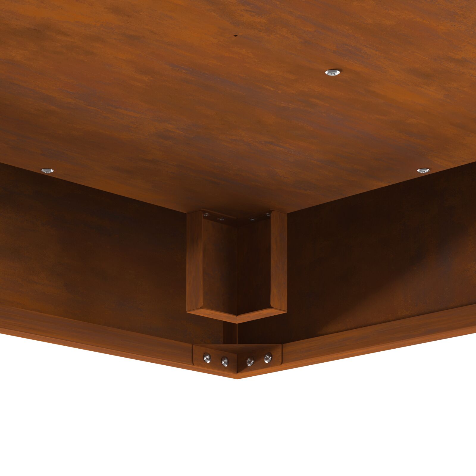 Vuurkorf Vierkant Weervast Staal 80 x 80 x 40 cm Roestbestendig staal/Bruin