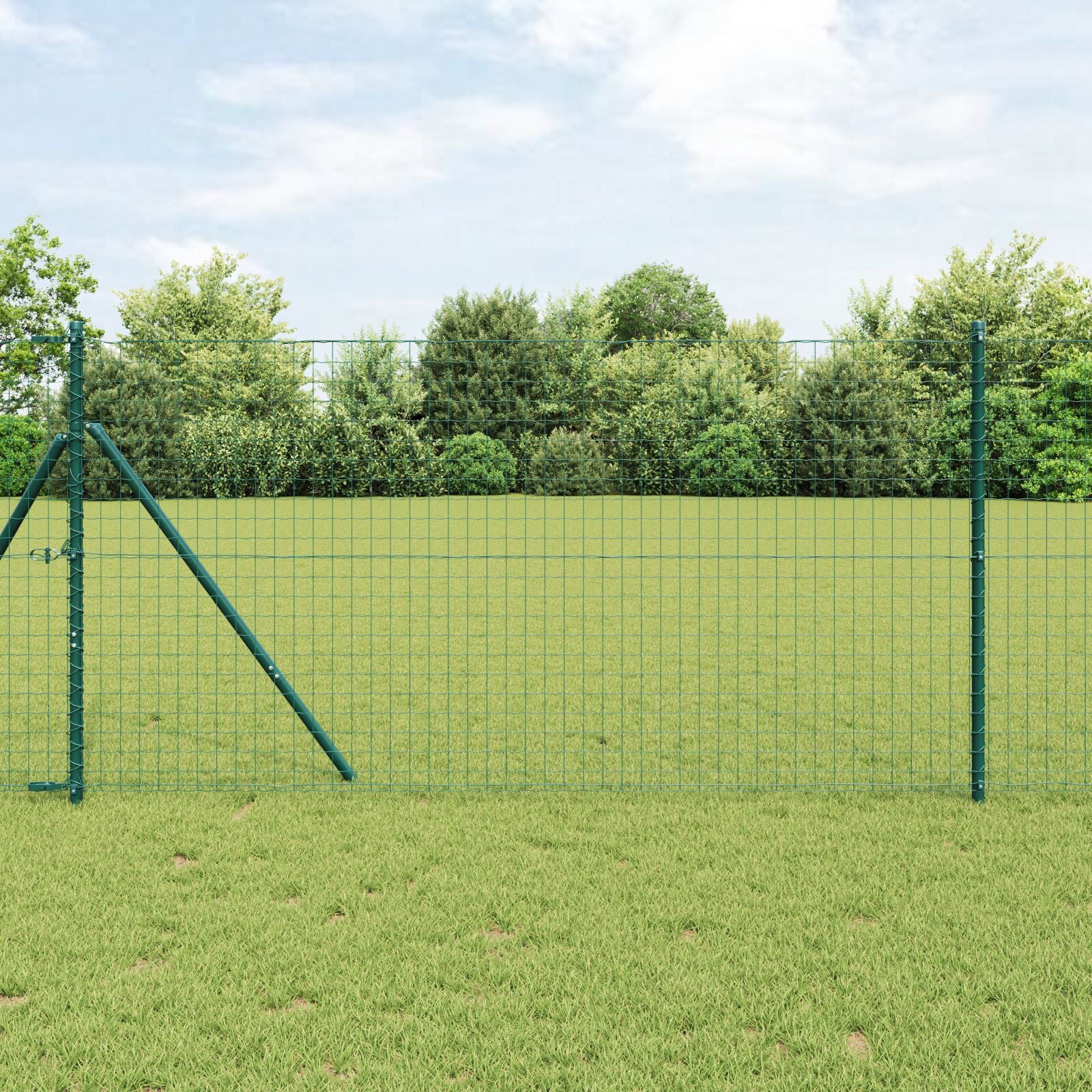 Hekpalen 52 Stks Ø32 Mm Gegalvaniseerd Staal Groen 190 cm 52x post