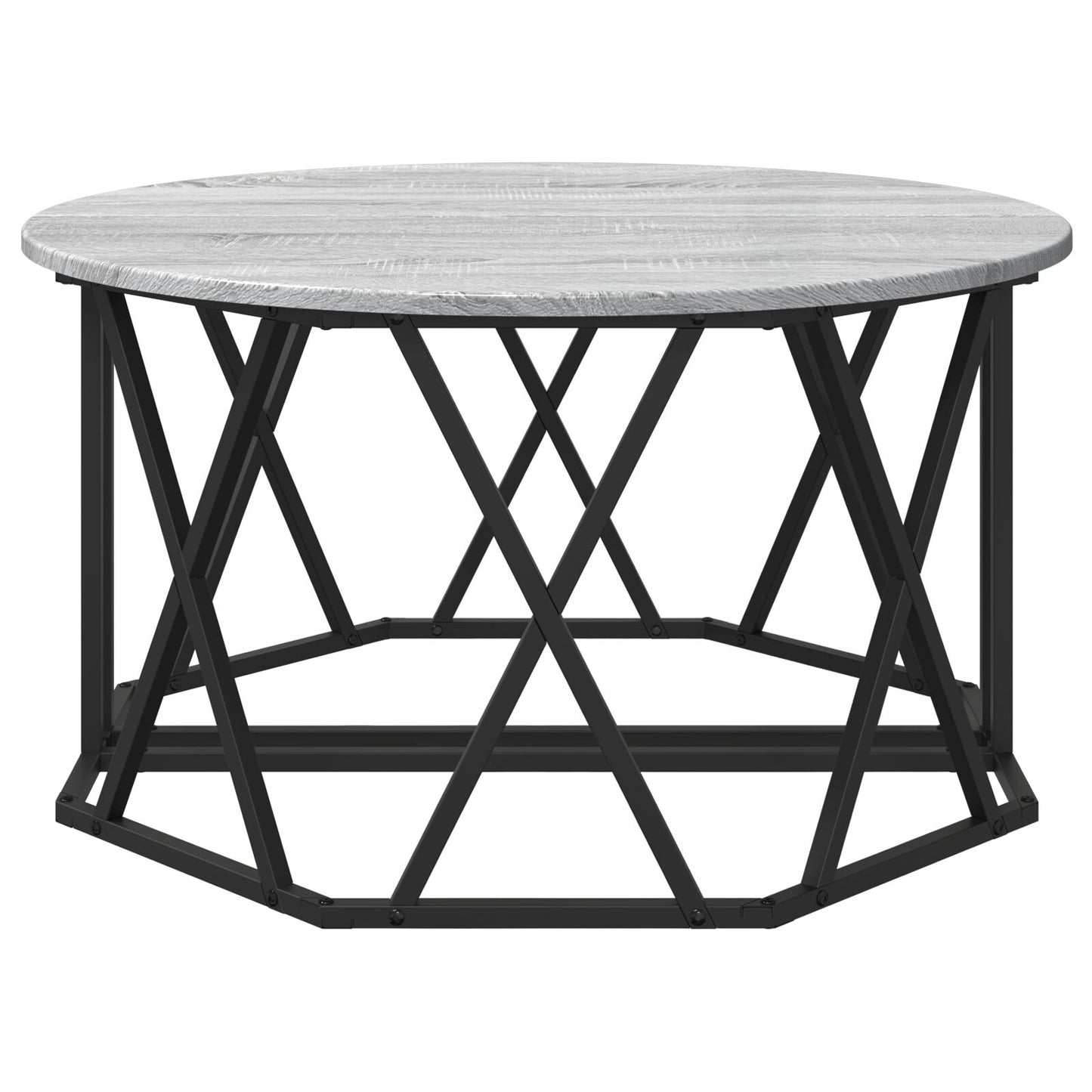Salontafel 80X80X42 Cm Gelaagd Hout Grijs sonoma
