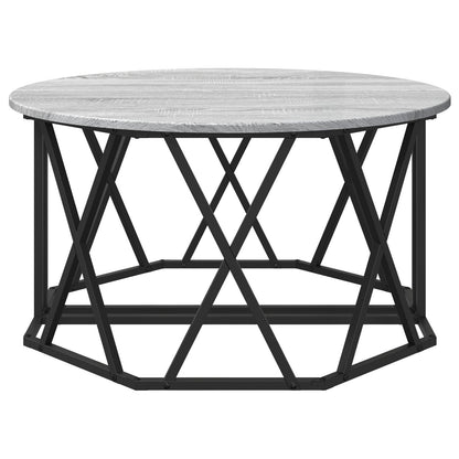 Salontafel 80X80X42 Cm Gelaagd Hout Grijs sonoma