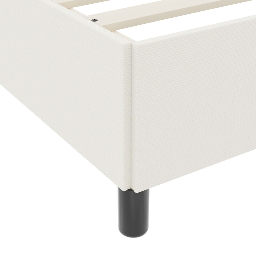 Bedframe Katoenen Velours Crème 80 x 200 cm