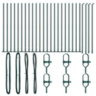 Hekpaal set 26 stuks groen 3,2x3,2x50 cm