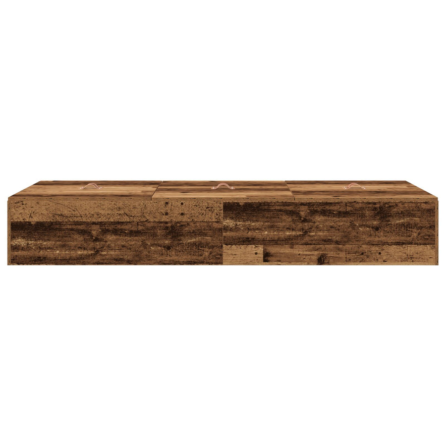 Opbergbedframe Oud Hout 80 x 200 cm