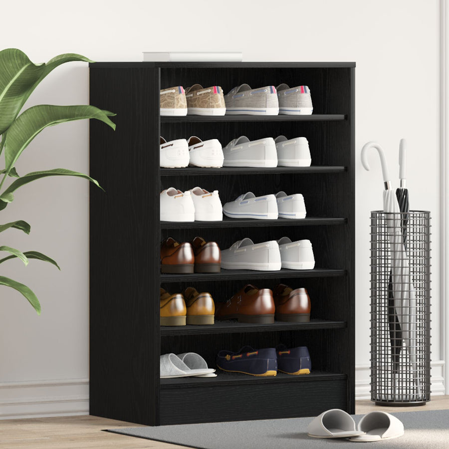 Schoenenkast Zwart Eik Gelaagd Hout Zwart eiken 60 x 35 x 92 cm