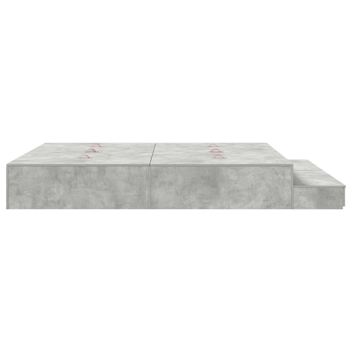 Opslagbedframe Beton Grijs 180X200 Cm Artisanaal Eiken