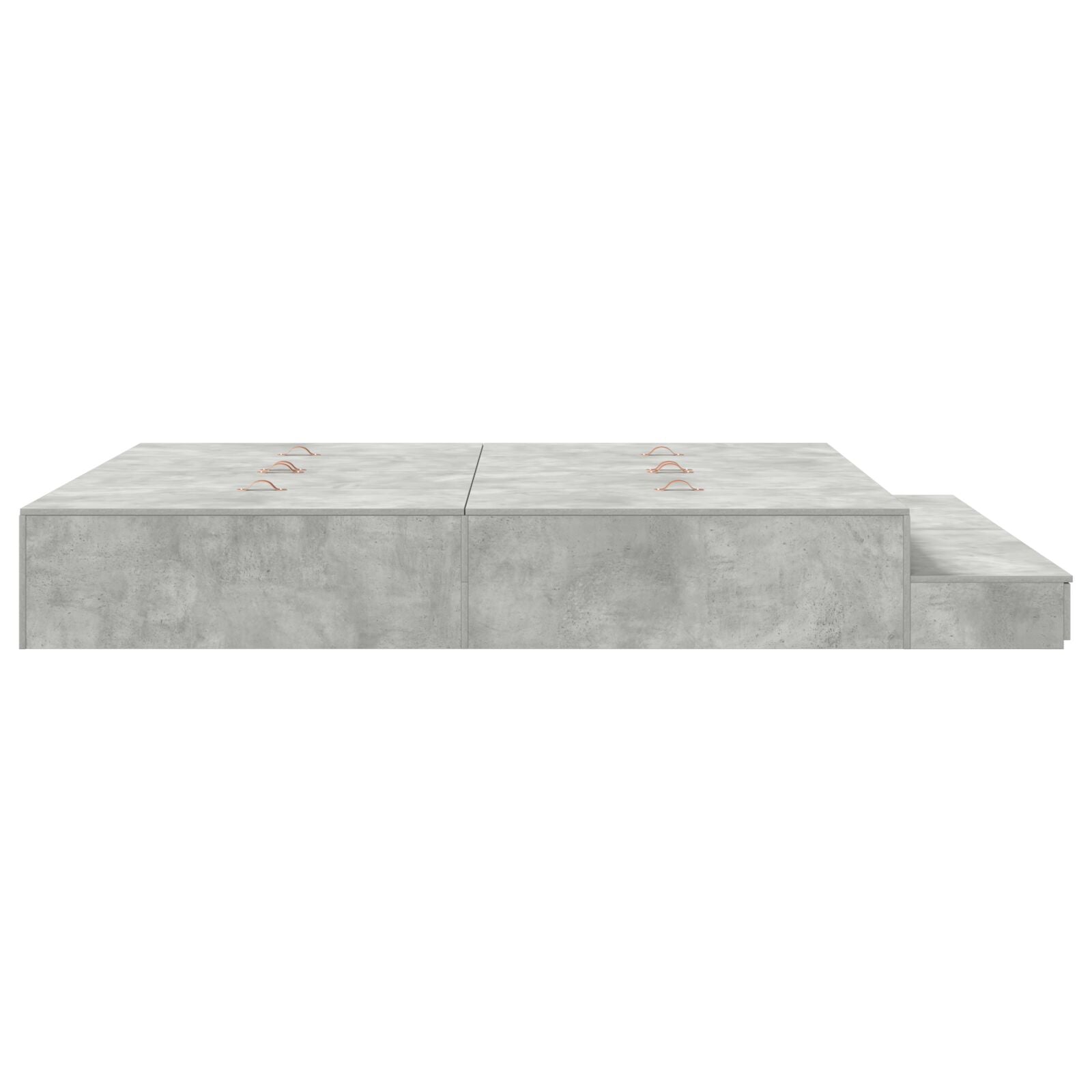 Opslagbedframe Beton Grijs 180X200 Cm Artisanaal Eiken