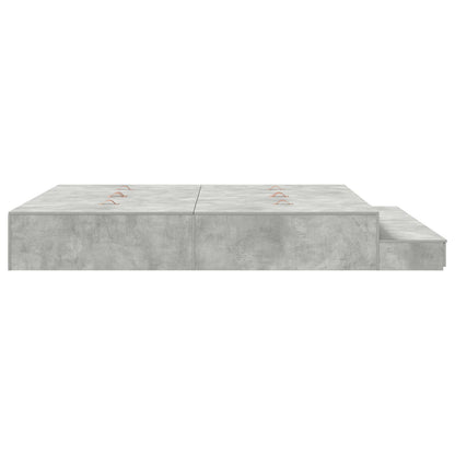 Opslagbedframe Beton Grijs 180X200 Cm Artisanaal Eiken