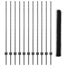 Fence Posts 22 St U-Channel Grijs 140 Cm Staal,  Heptagonale Afsluiting Grijs 1.4X25 M Staal