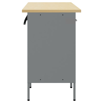 3-Delige Werkkast Set En Grijs Van Geengineerd Hout En Staal 3x (84/84/85 cm) Zwart 3x kast