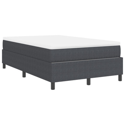 Boxspring Bed Met Matras Donkergrijs Klein Dubbel Corduroy Stof