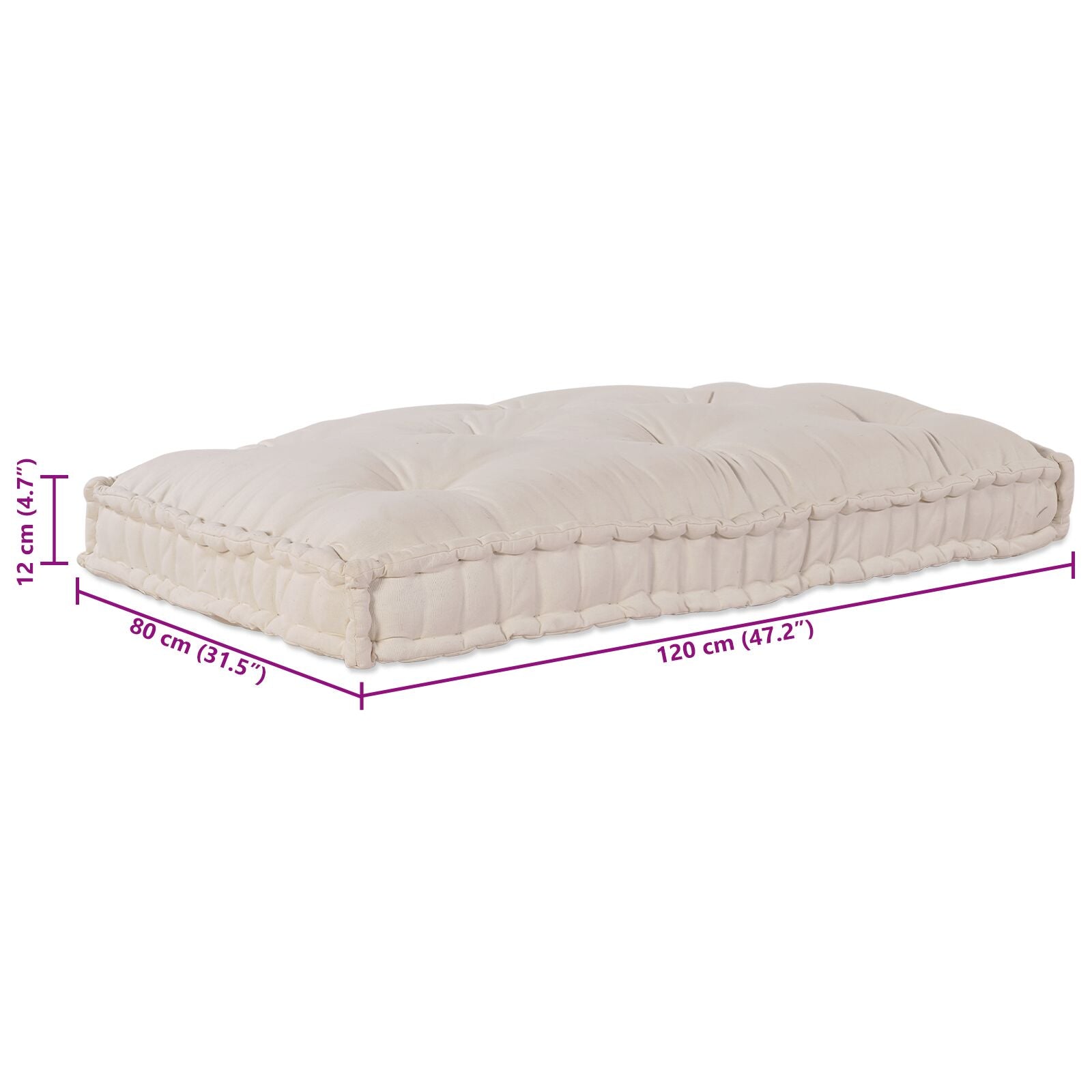 Pallet Sofa Kussen Stof Crème Enkel kussen