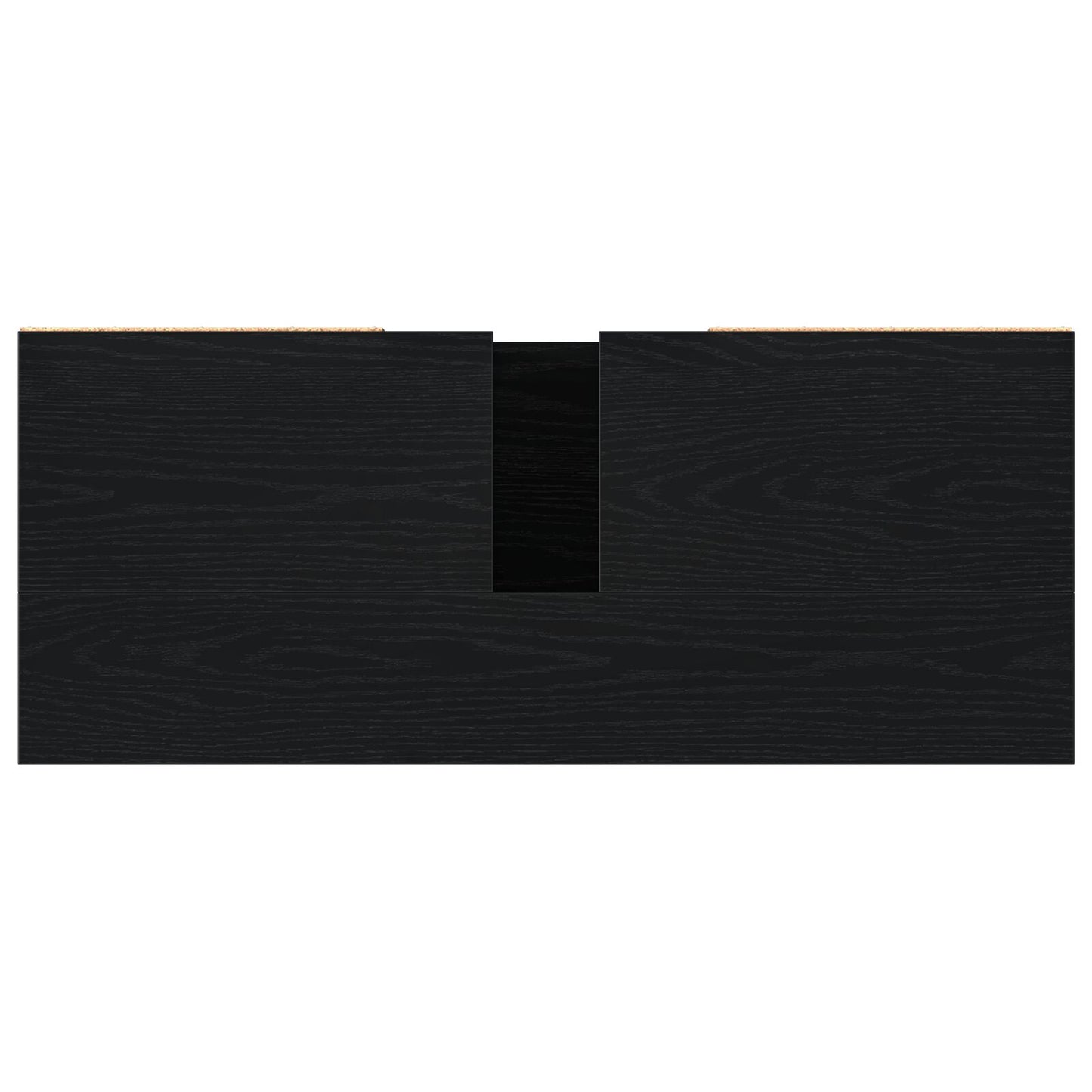 Badkamersinkkast Zwart Eiken 80X33X60 Cm Gelaagd Hout
