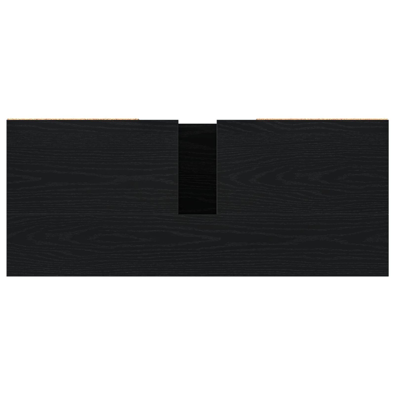 Badkamersinkkast Zwart Eiken 80X33X60 Cm Gelaagd Hout