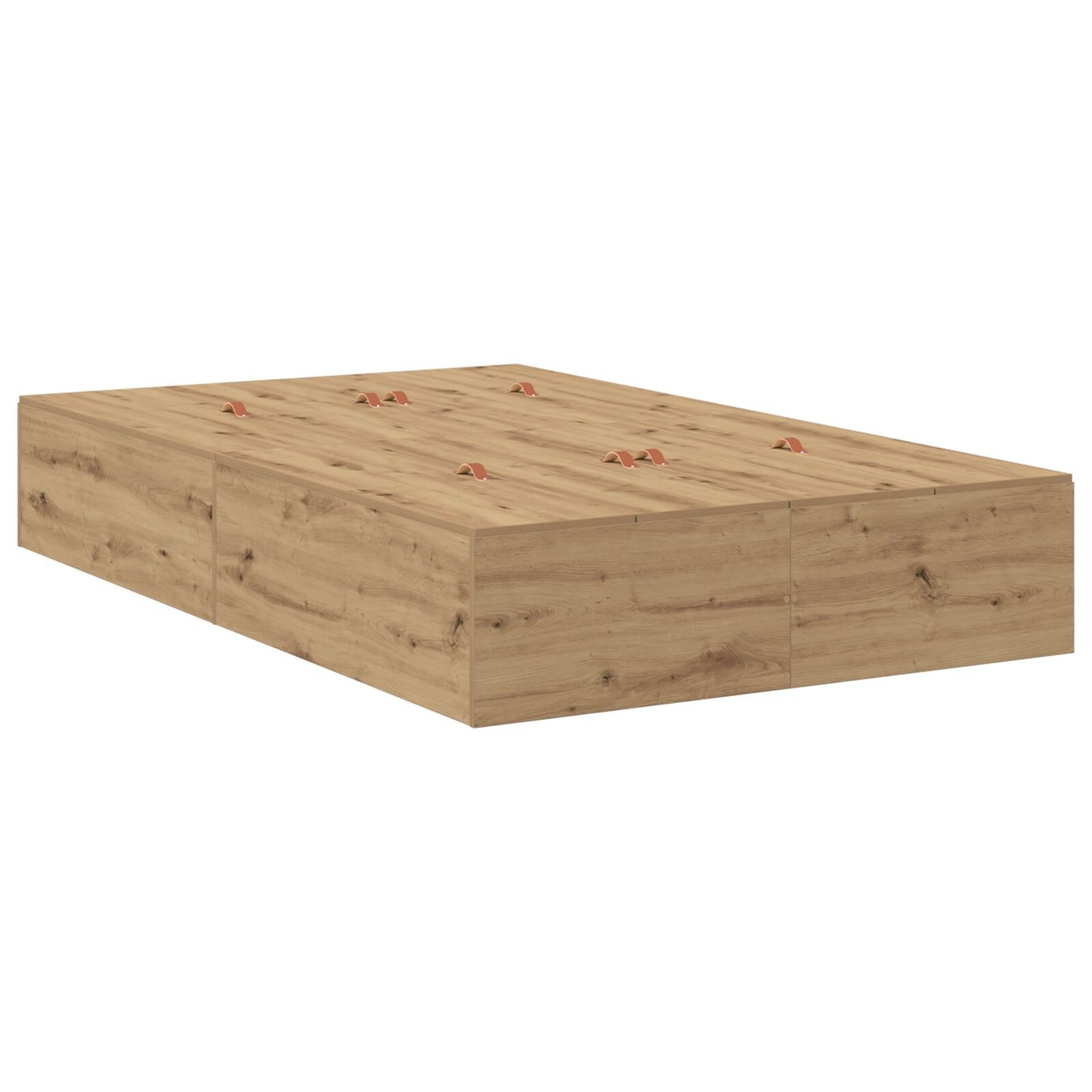 Opbergbedframe Artisan Eiken Massief Eiken 120 x 190 cm