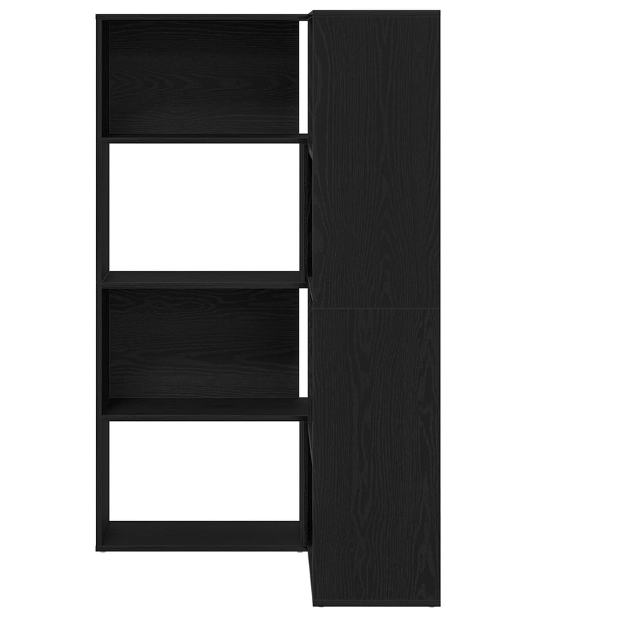 Hoekkast Zwart Eiken 140X30X140 Cm Geperst Hout