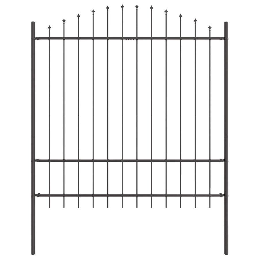 Tuinhek Met Hoepel Top 8,5X1,75 M Staal Grijs 8,5 m 150-175 cm