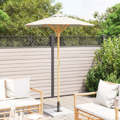 Tuinparasol 150X210 Cm Bamboe 150 x 150 x 210 cm Crème Wit