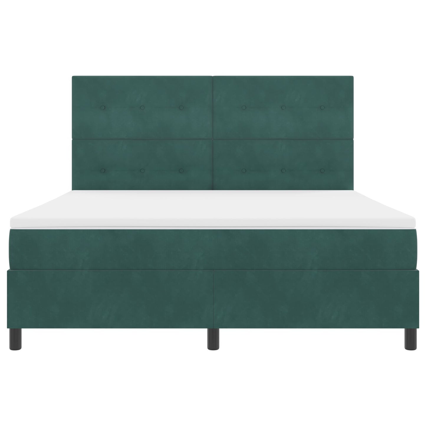 Boxspringbed Met Matras Donkergroen Super King Fluweel Blauw