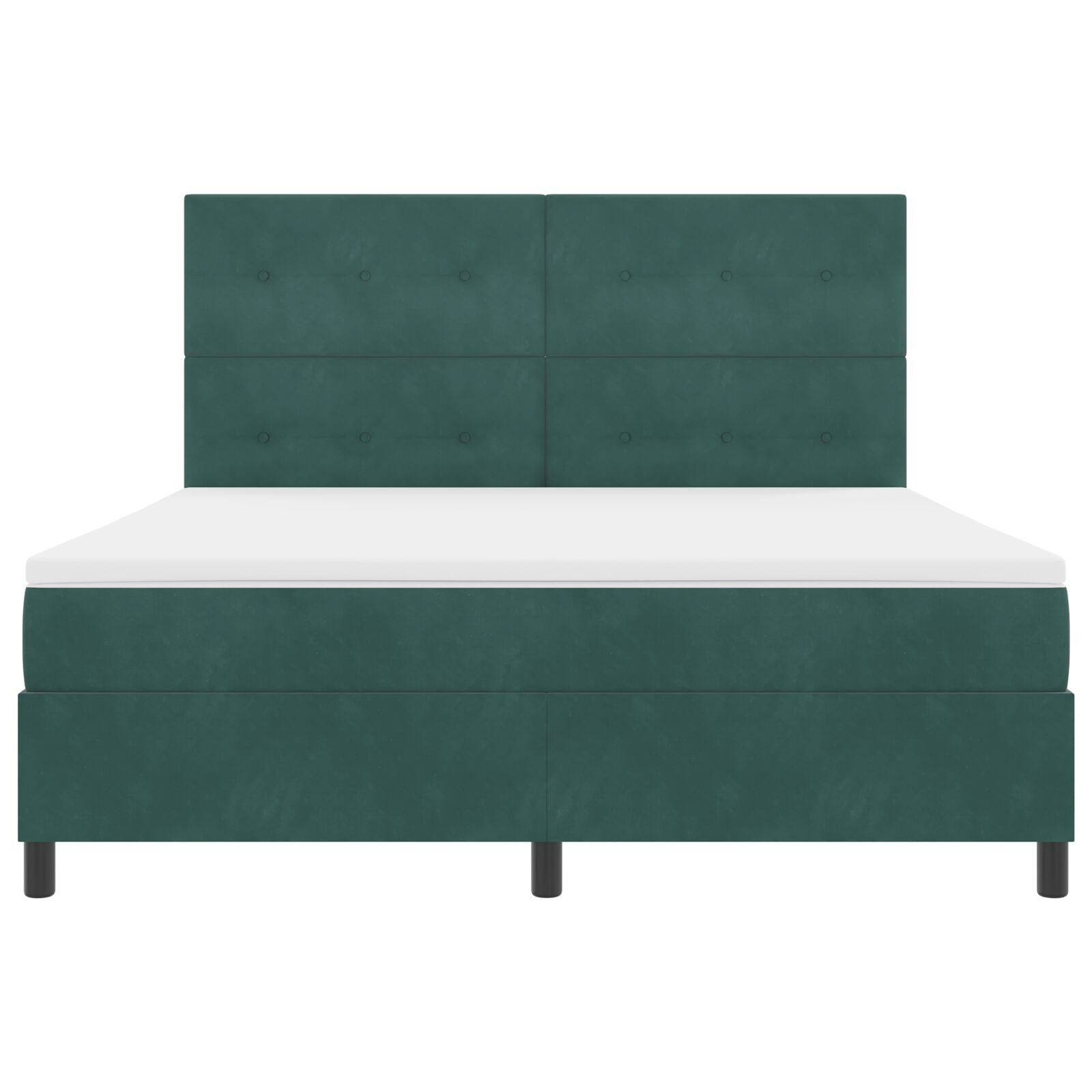 Boxspringbed Met Matras Donkergroen Super King Fluweel Blauw