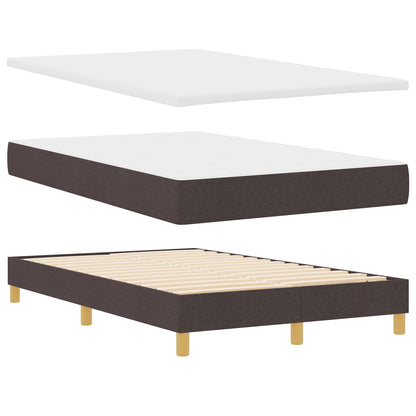 Boxspringbed Met Matras Stof Donkerbruin 120 x 200 cm Knopen met knopen