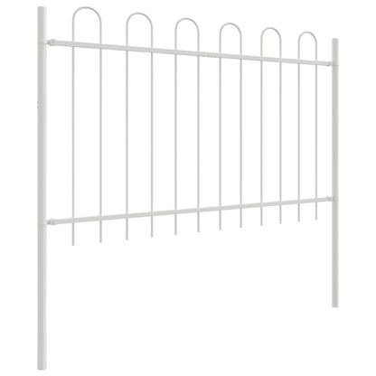 Tuinhek Met Een Hoepelvormige Top - - 13,6X0,8 M - Staal Wit 0.8 m 13,6 m
