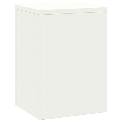 Buiten Plantenstands Pilar 2 Stuks 24X24X35 Cm Staal Wit 2x (35 cm)