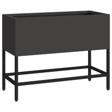 Verhoogde Tuinbed Staal Zwart 60 x 26 x 45 cm