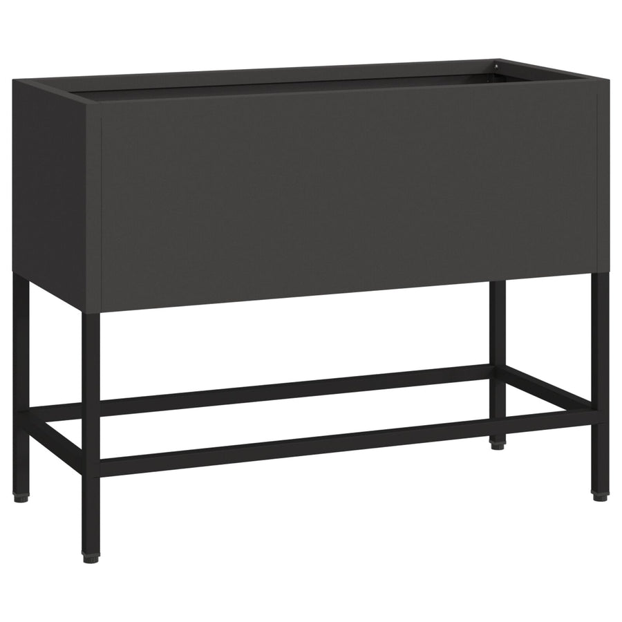 Verhoogde Tuinbed Staal Zwart 60 x 26 x 45 cm